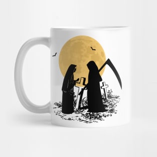 urban legend, horror story, the nun and death under the moonlight Mug